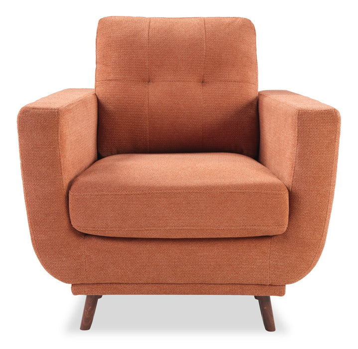 Cosmo 34\" Fabric Chair with Tufted Back Cushion - Orange