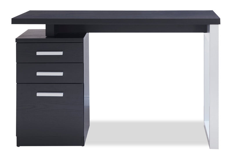 Oscar 47\" Reversible Office Desk with Storage – Matte Black