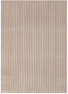 Faux Fur Channel Taupe Area Rug with Memory Foam Backing - 5' x 7'