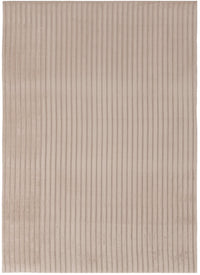 Dream Step Memory Foam Channel Taupe Faux Fur Area Rug - 5' x 7'