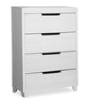 Elite Bedroom Chest of Drawers, 4-Drawer, 32\"W x 46\"H - White