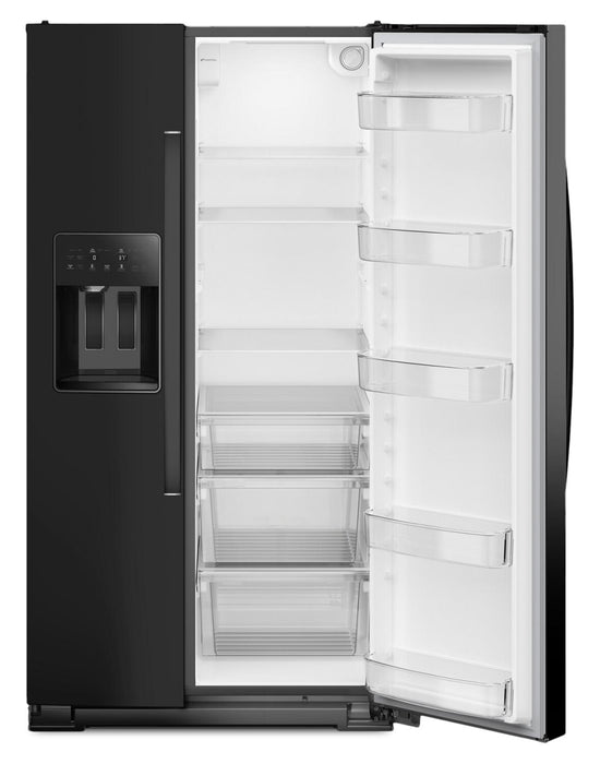 Whirlpool 36\" 28.7 Cu. Ft. Side-by-Side Refrigerator – Black - WRSF5536RB