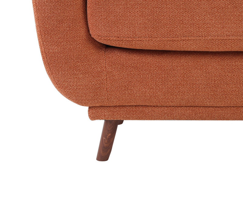 Cosmo 34\" Fabric Chair with Tufted Back Cushion - Orange