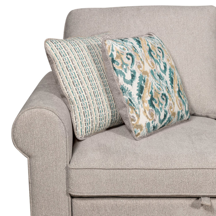 Scott Living Haven 3-Piece Chenille Fabric Sleeper Sectional - Grey