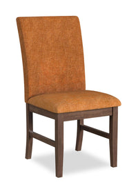Rain Dining Chair with Cushion Fabric Seat & Back – Orange 