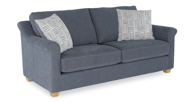 Finesse 81\" Contemporary Chenille Fabric Sofa - Flint Moss