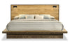 Silas 6pc Bedroom Set with Platform Bed, Dresser, Mirror & Nightstand, LED, Rustic Brown - King Size