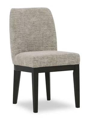 Metro Dining Chair with Polyester Fabric - Beige & Brown