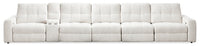 Scott Living Elevate Modular 6-Piece Chenille Fabric Sectional with Power Reclining - Beige 