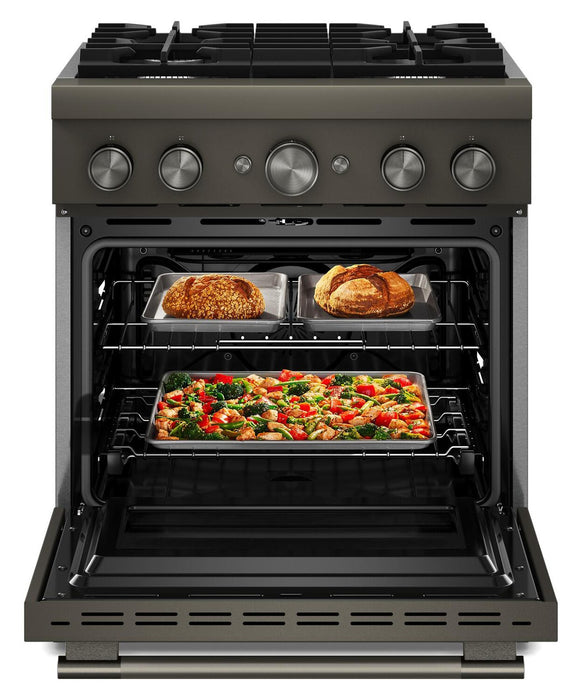 KitchenAid 4.1 Cu. Ft. Dual Fuel Range with No Preheat Air Fry Mode – Black Ore - KFDS930SBE