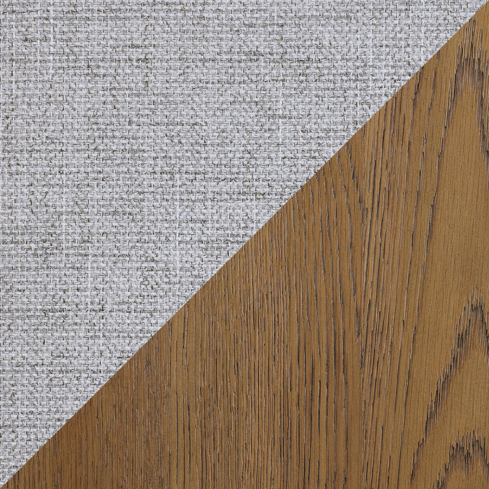 Lotus 7pc Dining Set with Table & 6 Fabric Chairs, Wood, 82\"W - Natural/Grey