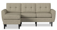 BLOK Modular Flared Arm Sofa Chaise - Taupe 