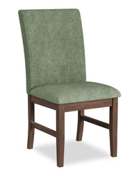 Rain Dining Chair with Cushion Fabric Seat & Back – Green