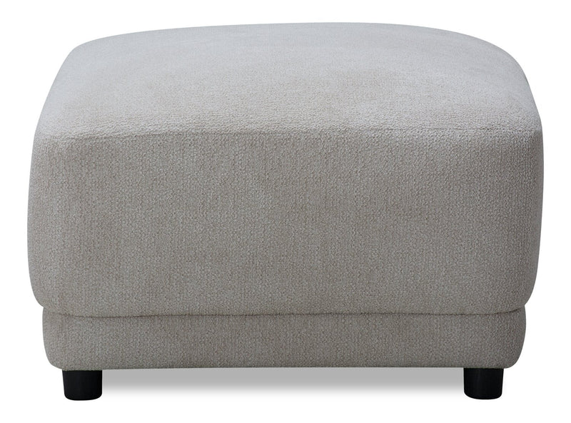 Voyage Fabric Ottoman – Beige