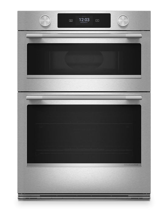 KitchenAid 30\" Smart Electric Combo Wall Oven - PrintShield Stainless - KOEC730SPS