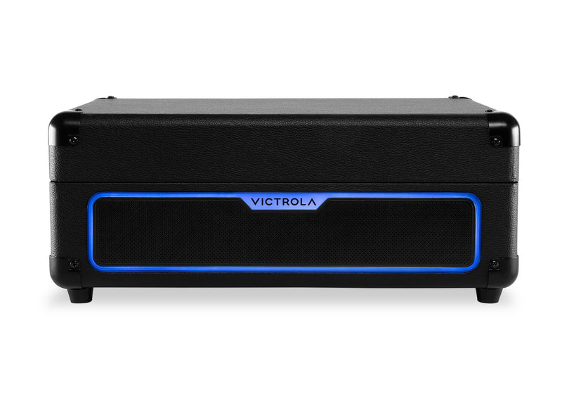 Victrola Journey Glow Illuminated Briefcase Record Player – Black (VSC-700SB-BLK)