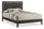 ["Sable Panel Bed with Headboard & Frame, Dark Grey - Queen Size"]