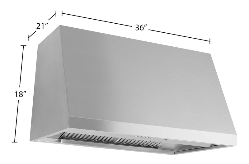 GE 36” Smart Commercial Range Hood - Stainless Steel - UVW93642PSS