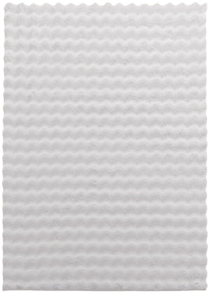 Dream Step Memory Foam Bubble Light Grey Faux Fur Area Rug - 7' x 10'