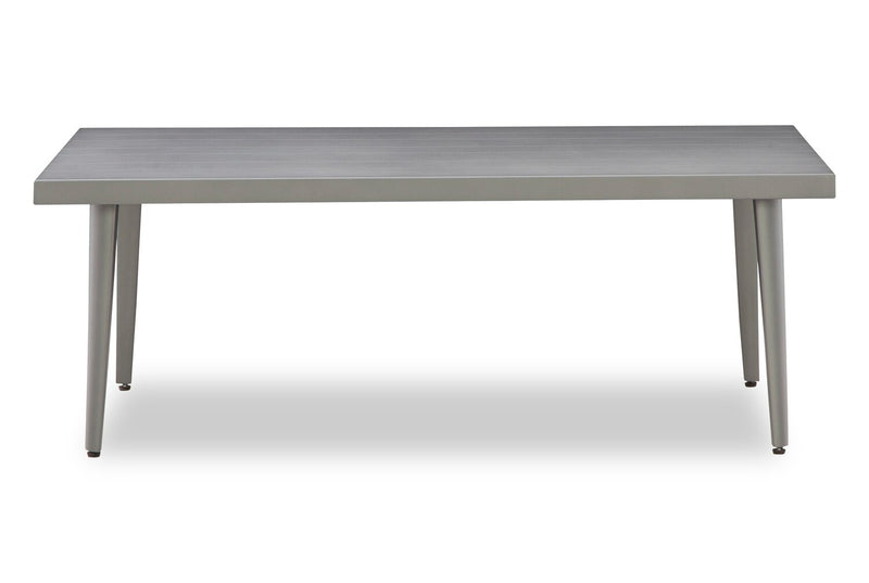 Barrie 4-Piece Outdoor Patio Set with Sofa, 2 Chairs and Table - Aluminum, UV & Weather Resistant  - Blue & Grey