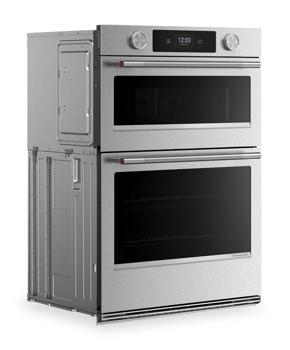 Kitchenaid 27\" Smart Electric Combo Wall Oven with Assisted Cooking Modes - PrintShield™ - KOEC727SPS