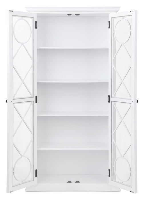 Frances 36\" Curio Cabinet with Glass Doors - White