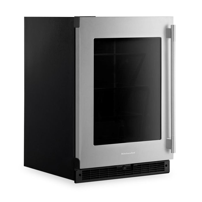Kitchenaid 24\" 5.2 Cu. Ft. Undercounter Refrigerator with Glass Door - KURL324SSB