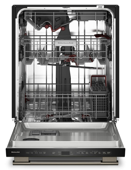 KitchenAid 24\" 44 dBA Dishwasher with 360° Max Jets™ Third Rack – Black Ore - KDTS624SBE