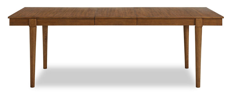 Ember 6pc Dining Set with Table, Bench & 4 Chairs, 74-92\"W - Grey & Brown