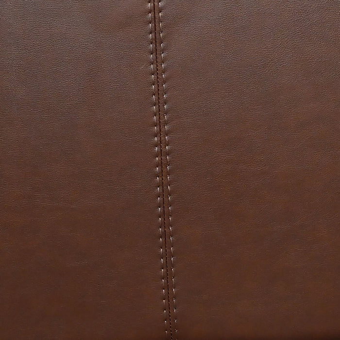 Classico 47\" Genuine Leather Chair with Wood Legs – Tobacco