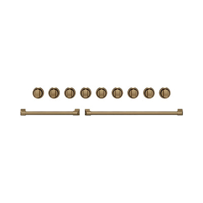Thor Kitchen Handle and Knob Set for 48” Range in Brushed Bronze - CKA-RG48-BRZ | Ensemble de poignées et de boutons Thor Kitchen bronze brossé pour cuisinière de 48 po - CKA-RG48-BRZ | RG48KBRZ