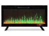 Mirage 42\" Modern Electric Free Standing Wall Mountable Fireplace - Black