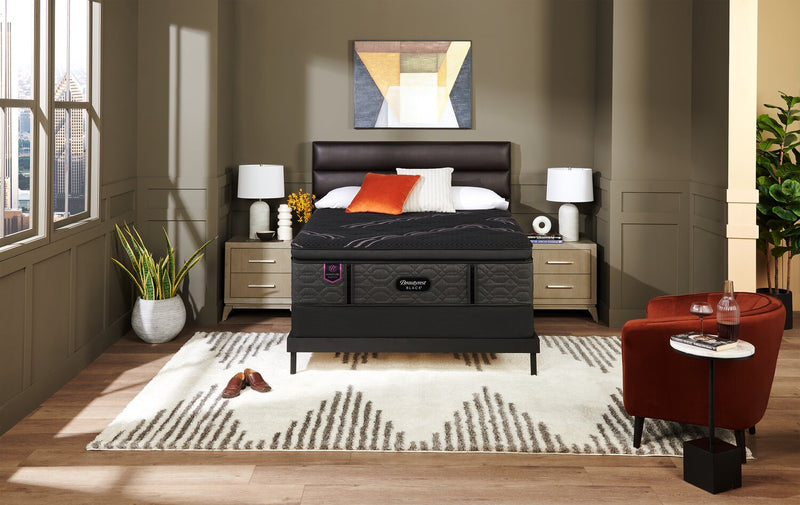 Beautyrest Black Signature Magenta Euro Pillowtop Full Mattress Set