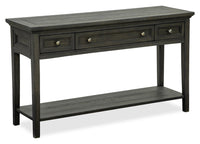 Hanson 50” Traditional Pine Sofa Table with Storage - Graphite 