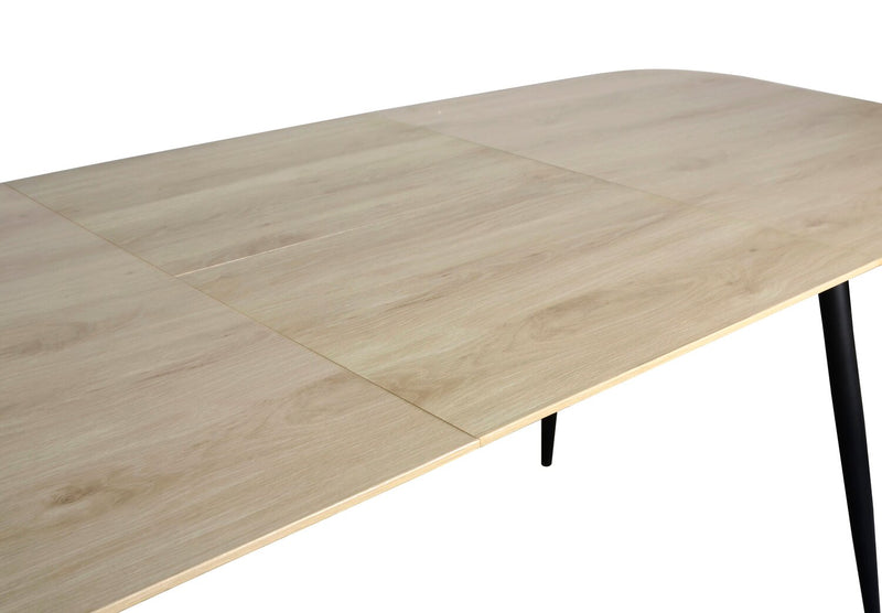 Joss Dining Table with 65-83\"W Butterfly Extension, Metal - Natural