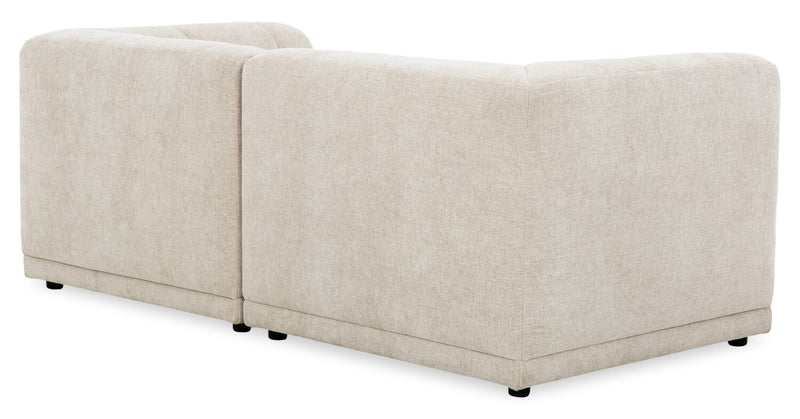 Kort & Co. Oaklyn Modular 77\" Fabric Loveseat with Tufted Seat Cushions - Beige