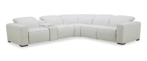 Essence 6-Piece Power Reclining Sectional with Power Headrests - Ivory