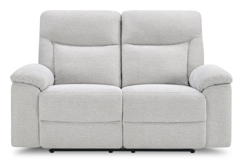 Spencer 65.6\" Chenille Fabric Power Reclining Loveseat - Grey