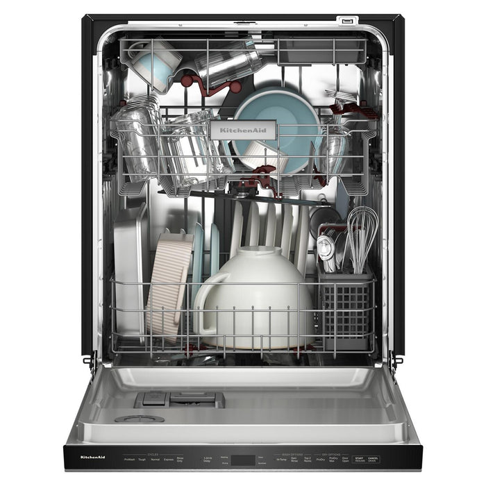 KitchenAid 24\" 44 dBA Dishwasher with 360° Max Jets™ Third Rack – Black Ore - KDPS724SBE