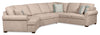 Scott Living Haven 3-Piece Left-Facing Chenille Fabric Cuddler Sleeper Sectional - Taupe