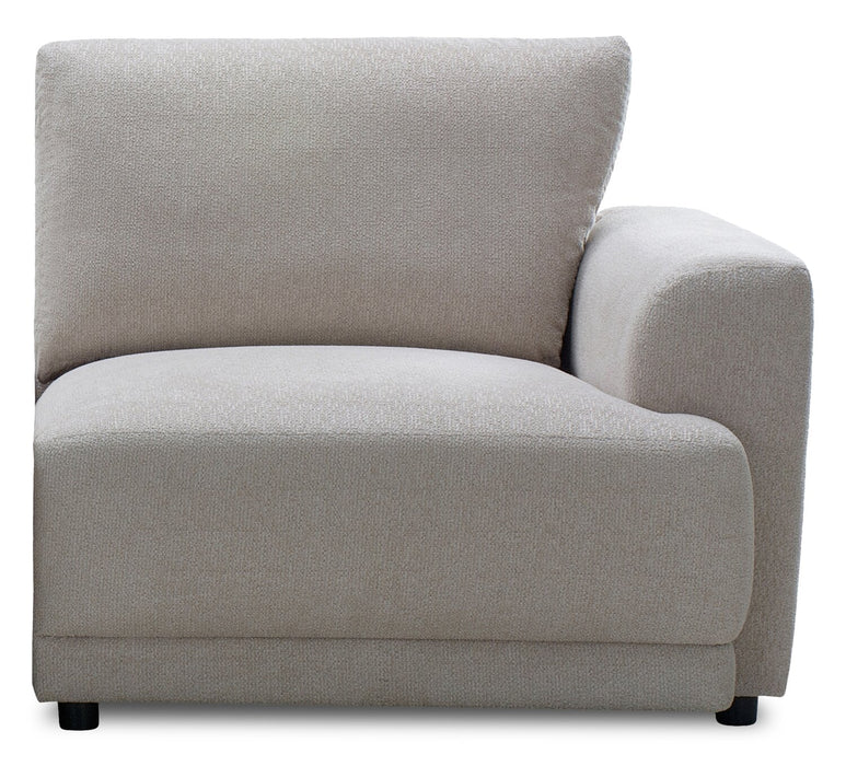 Voyage Modular Fabric Right-Facing Chair with Removable Back Cushions – Beige