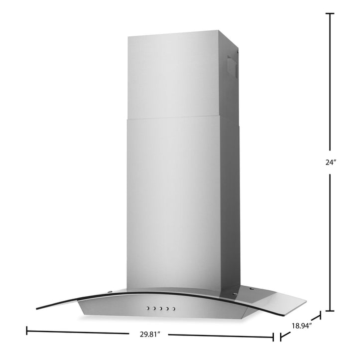 Frigidaire 30'' Glass Canopy Hood - FHWC3070LS