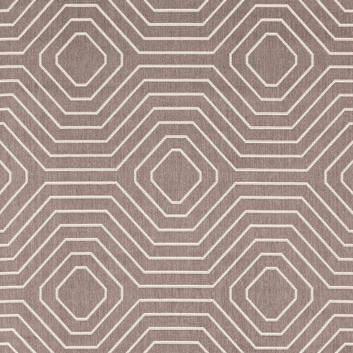 Suri 6'7\" x 9'6\" Geometric Area Rug - Brown