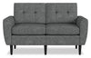 BLOK Modular Flared Arm Loveseat – Steel