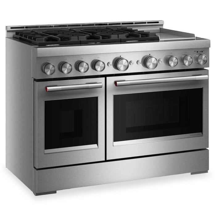 KitchenAid 6.3 Cu. Ft. 6 Burner Commercial-Style Gas Range – Stainless Steel - KFGD948SSS