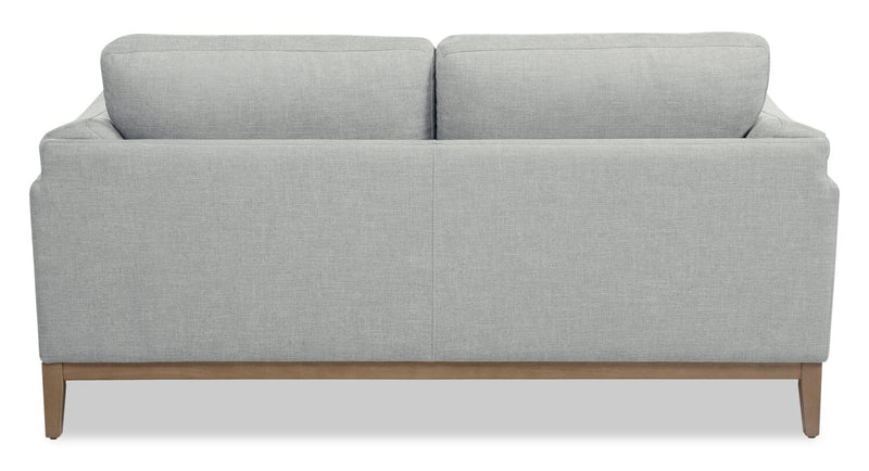 Valley 67.7\" Fabric Loveseat with Rubberwood Base and Legs - Grey