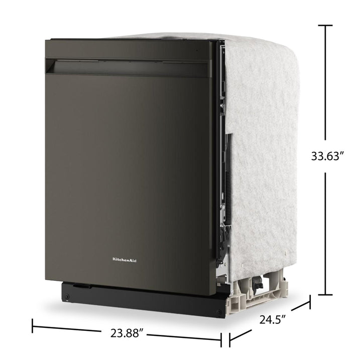 KitchenAid 24\" 44 dBA Dishwasher with 360° Max Jets™ Third Rack – Black Ore - KDPS624SBE 