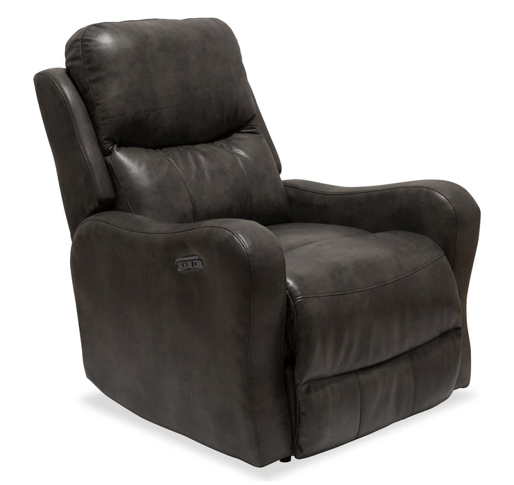 Ellis 32\" Faux Leather Glider Power Reclining Chair – Grey 