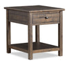Edwin 22” Country Pine End Table with Storage - Homestead Brown