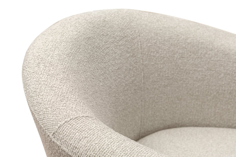 Ethan 31\" Linen-Look Fabric Tub-Style Accent Chair with Wood Legs – Linen 